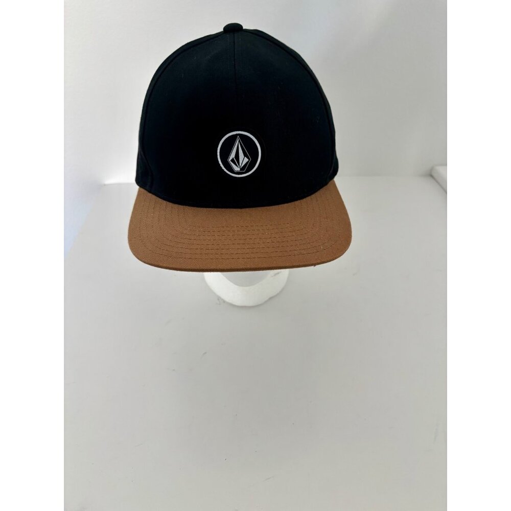 Volcom Hat Black & Brown Logo Snapback Cap Adjustable Skate Surf Streetwear